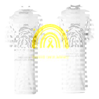 In September We Wear Gold Ribbon Rainbow Support Squad T-Shirt - Thegiftio UK