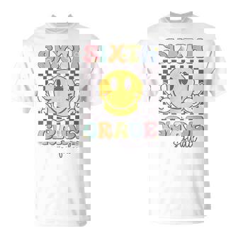 Sixth Grade Squad Smile Face 6Th Grade Back To School T-Shirt - Seseable