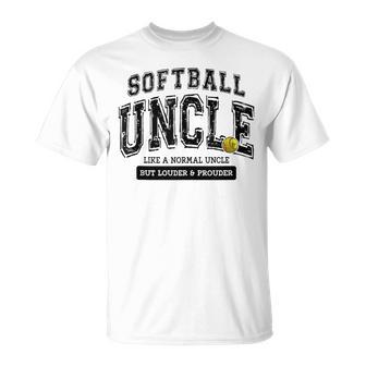 Softball Uncle Softball Father's Day Matching Family Game T-Shirt - Monsterry