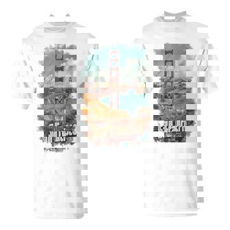 Souvenir Du Golden Gate Bridge De San Francisco En Californie T-Shirt - Cadeauxyz