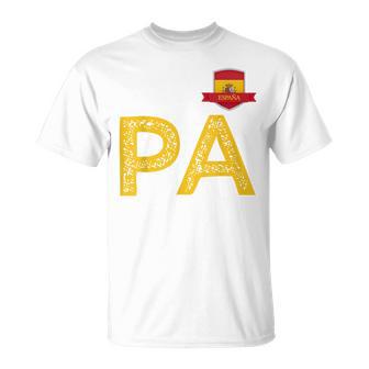 Spain España Human Flag Letter P And A Spain España Red T-Shirt - Geschenkecke