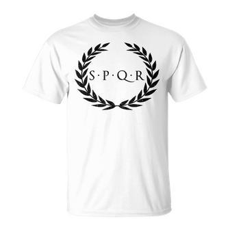 Spqr Senatus Popuplus Que Roman Roman Republic Rome Gray T-Shirt - Geschenkecke