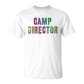 Summer Camp Director Family Camping Boss Sign Autograph T-Shirt - Monsterry AU