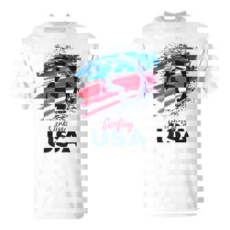 Surfing Usa Support The Team Usa Flag Surf Lover T-Shirt - Monsterry
