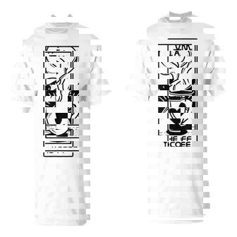 Tarot Card The Coffee Snob Coffee Jitters Fortune Teller T-Shirt - Monsterry