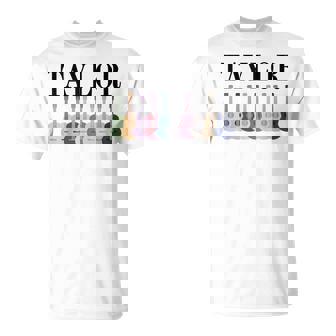 Taylor Personalized Name I Love Taylor Girl Groovy Birthday T-Shirt | Mazezy