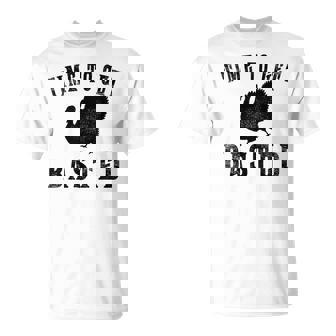 Time To Get Basted Turkey Print Happy Thanksgiving Day T-Shirt - Monsterry