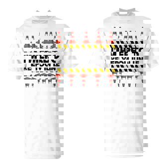 Traffic Cone Halloween I'm Here To Keep You In Line T-Shirt - Thegiftio