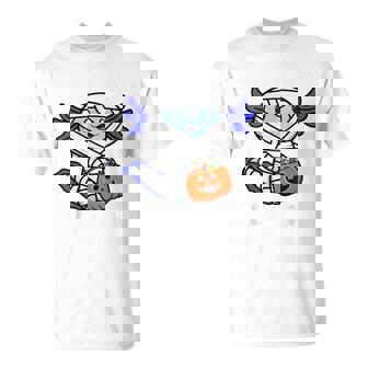 Trick Or Treat A Lotl Axolotl Mummy Boys Girls Halloween T-Shirt - Seseable