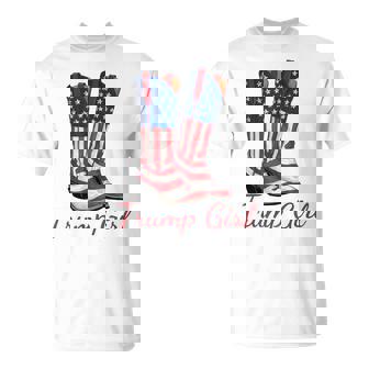 Trump Girl American Flag Vote Trump Girl Republican Cowgirl T-Shirt - Thegiftio UK