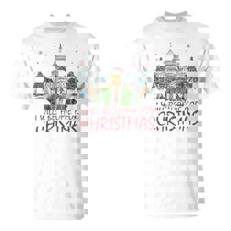 Trump I'll Be Home For Christmas Xmas T-Shirt - Monsterry