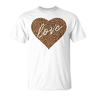 Un Joli Guépard En Forme De Léopard Imprimé En Forme De Cœur T-Shirt - Cadeauxyz