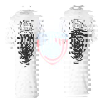 Us Volleyball 2024 Patriotic American Sports Fan Usa T-Shirt - Monsterry