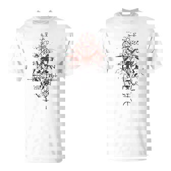 Valhalla Wolf Odin Runas Símbolos Nórdico Brújulaikingos Camiseta unisex - Regaloses