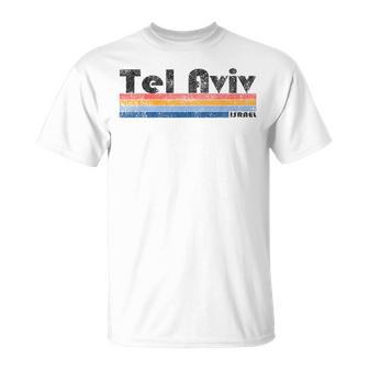 Vintage 1980S Style Tel Aviv Israel Gray T-Shirt - Geschenkecke