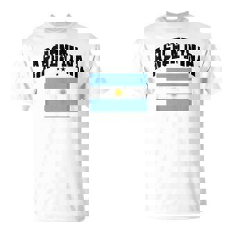 Vintage Argentina Flag Throwback Athletic T-Shirt - Seseable
