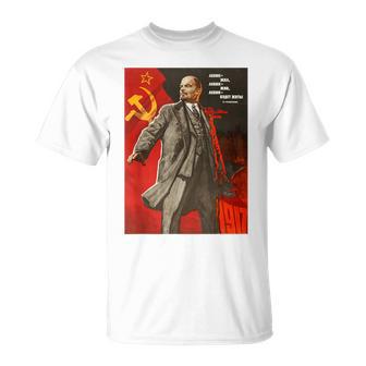 Vintage Rusoladimir Lenin Unión Soviética Urss Comunista Camiseta unisex - Regaloses