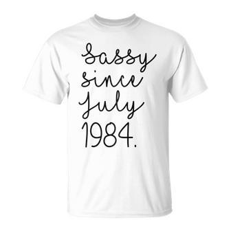 Vintage Sassy Since July 1984 Classic Awesome Mama Love T-Shirt - Monsterry UK