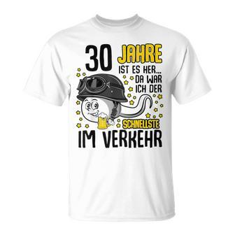 Vor 30 Jahren Der Fastest In Traffic 30Th Birthday Man T-Shirt - Geschenkecke