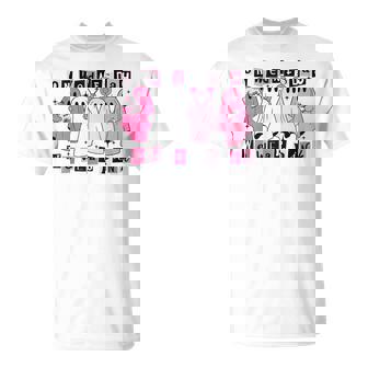 On Wednesday We Wear Cute Pink Ghost Halloween T-Shirt - Thegiftio
