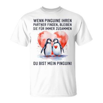 Wenn Penguins Ihre Liebe Finden Couples Gray T-Shirt - Geschenkecke