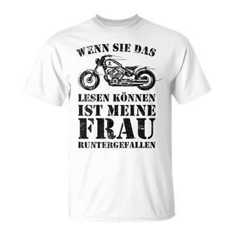 Wenn Sie Das Lesen Können Ist Meine Frau Runtergefallen T-Shirt - Geschenkecke