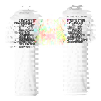 Western Leopard Peppermint Season Coffee Cups Christmas T-Shirt - Monsterry