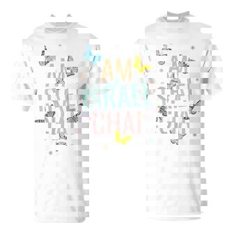 Am Yisrael Chai Israël Star Of David Hébreu Idf Juif T-Shirt - Cadeauxyz