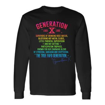 Gen X Generation X 70S 80S The True Fafo Generation Back Men's T