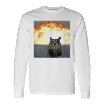 Goofy Cat Explosion T-Shirt - Monsterry