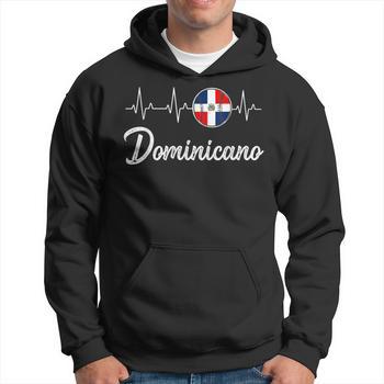 Lurhonp Sudadera con capucha de manga larga con la bandera de la República Dominicana, Multi