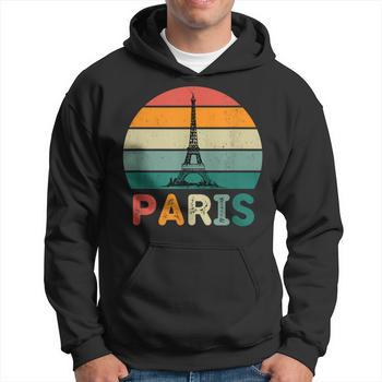 Sweat à Capuche Unisexe Tour Eiffel Paris - Sweat-Shirt Décontracté France