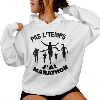 Sweat à Capuche Humour Course à Pied - Idée Cadeau Drôle Pour Coureuse, Trail, Randonnée