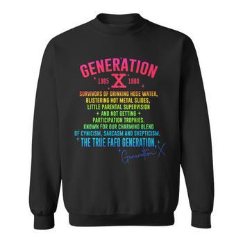 Gen X Generation X 70S 80S The True Fafo Generation Back Men's T