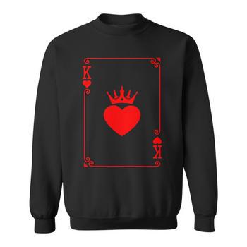 CrazyDaisyWorld Custom Couple Hoodie & Sweatshirt - His King Her Queen Text, Personalized Name Matching Outfits