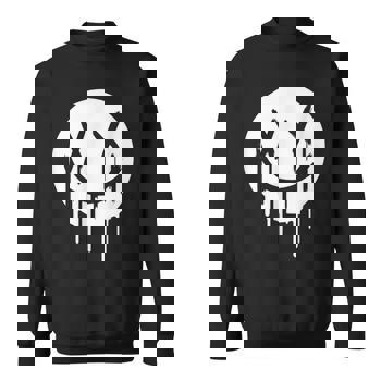 X Eyes Smiling Face Dripping Paint Graffiti Long Sleeve T