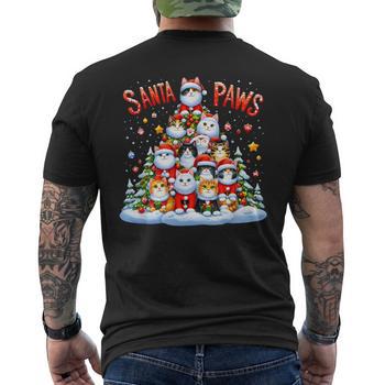 T-shirt De Noël Santa Paws Avec Chat - Taille Homme XL - Occasion Très Bon état