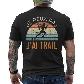 Débardeur Running Humour – « Je Peux Pas J’ai Trail » – Cadeau Drôle Pour Coureur, Coureuse, Enfant – Léger, Coupe Classique, Manches Double Couture - 5