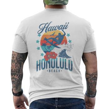 T-shirt Vintage Aloha Hawaii - Motif Vague Surf, Fleur Hibiscus, Coupe Classique
