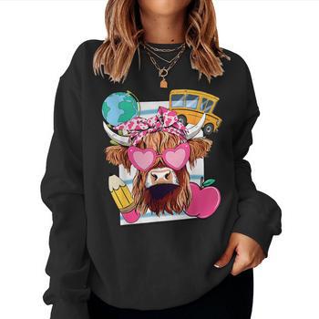 thumbnail image 2 of Highland Cow Sweatshirt Western Animal Shirt Cottagecore Summer Gift For Her Cowgirl Shirt Graphic Cottage Core Funny Cow Shirts Cute Cows 2 of 13