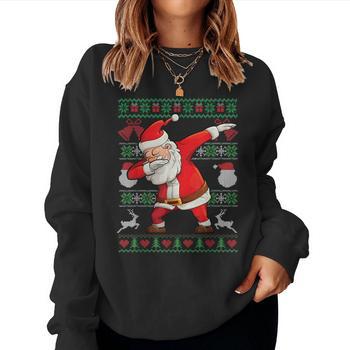Pull De Noël Homme Dab Père Noël Hip-Hop Cool - Sweatshirt Festif Amusant