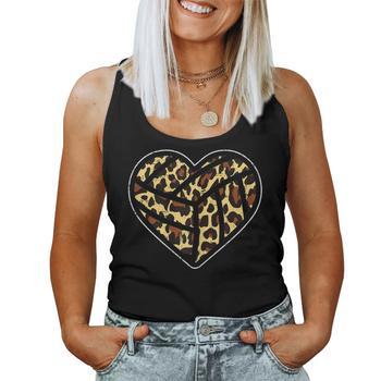 Camiseta De Manga Corta Con Estampado De Leopardo Y Letras De Amor Para