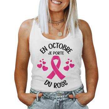 Débardeur Femme 'Je Porte Du Rose Octobre' - Sensibilisation Au Cancer Du Sein - Coupe Classique Léger