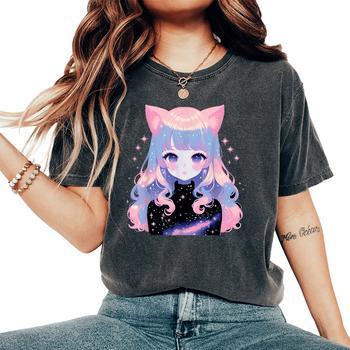 Sweat à Capuche Anime 'Waifu Chat Girl' - Style Manga Kawaii Rétro - Cadeau Fan Japon - 2