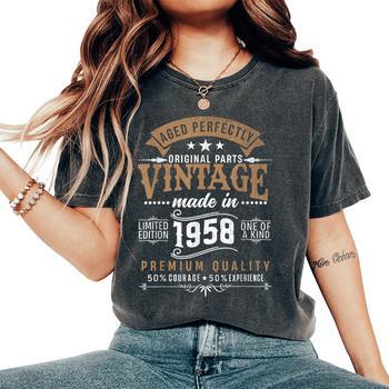 66th Birthday Shirt - Vintage 1958 Limited Edition Unisex Tee, Gift For Women & Men