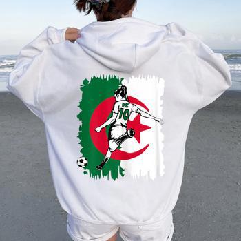 Sweat Capuche Algérie - Drapeau Algérien Pour Femme Patriotique