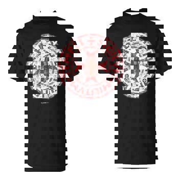 Cavalieri Templari Ordine Del Tempio Di Salomone Sigillo Crociato T-shirt Da Uomo Con Stampa Posteriore - Foto 6