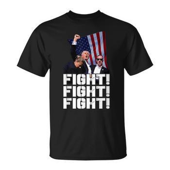Donald Trump Pennsylvania Rally Shooting T-Shirt – “Fight Fight Fight” – Red, Unisex Sizes - View #2