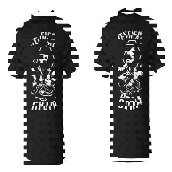 The Funeral Portrait Coffin Skull Men's T-shirt Back Print - Monsterry