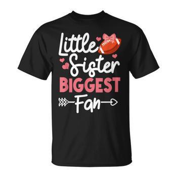 thumbnail image 2 of Little Sister Biggest Fan Football Shirt - Toddler Cheerleader Tee 2 of 13